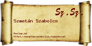 Szmetán Szabolcs névjegykártya
